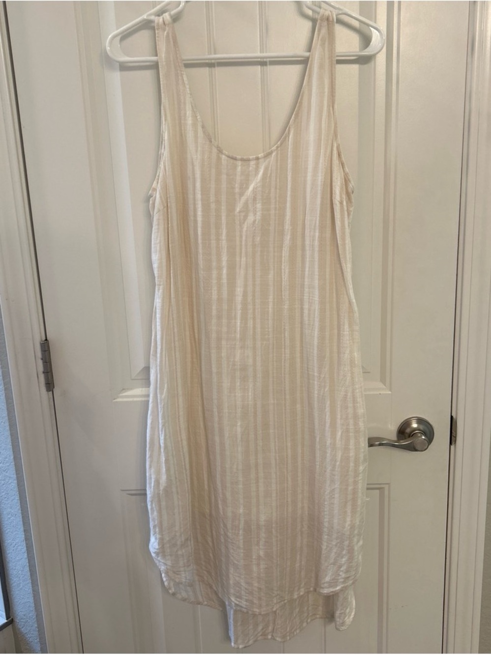 Anthropologie Cloth & Stone Cream Slip Dress